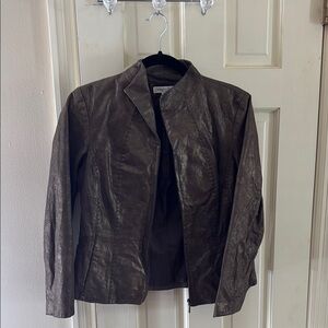 Coldwater Creek Brown Blazer Classic Suit Jacket